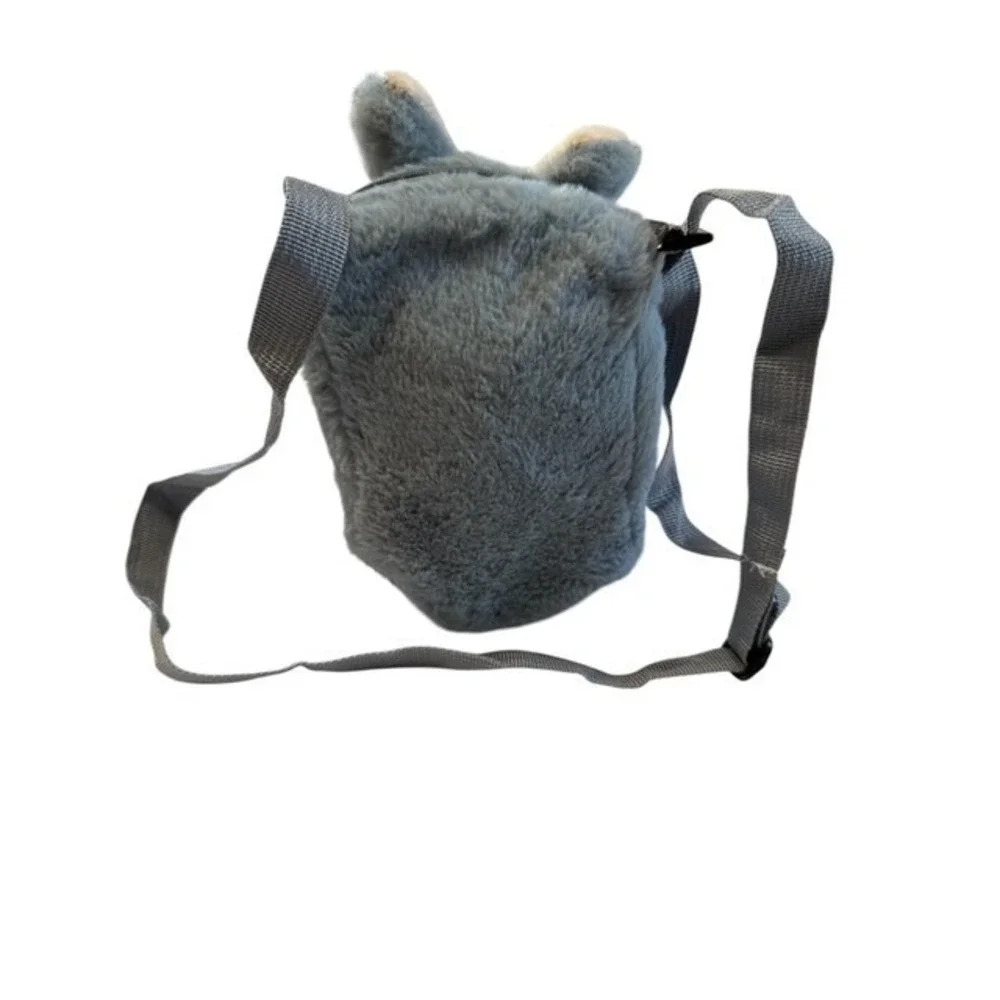 NWOT‎  Labubu Gray plush full body crossbody bag adjustable straps